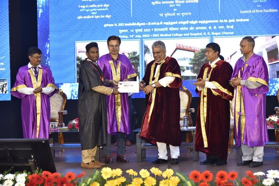 Third Graduation Day Ceremony at ESIC Medical College and Hospital. KK. Nagar Chennai